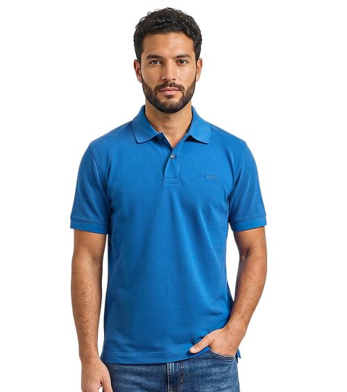 Blue Shirt Collar Polos