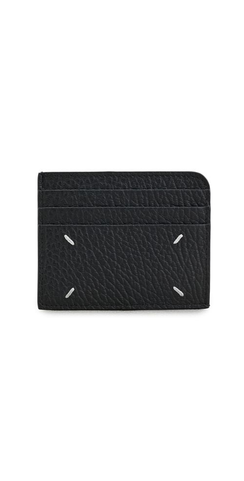 Grainy Leather 6CC Card Case Black One Size