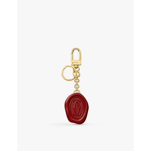 Mensdiabolo De Gold-finished Keyring With Wax Seal Motif 1size