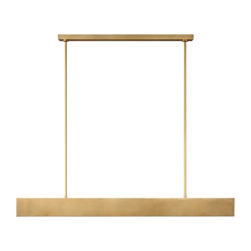 Natural Brass LED Linear Chandelier from the Pench Collection