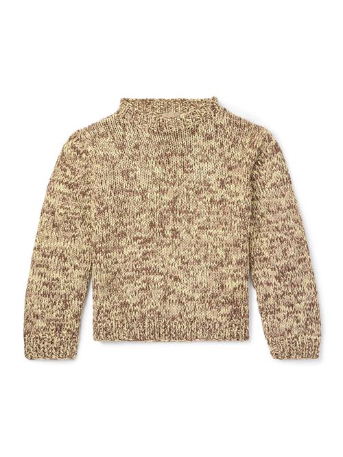 Ribbed Mulberry Silk Sweater - Men - Brown