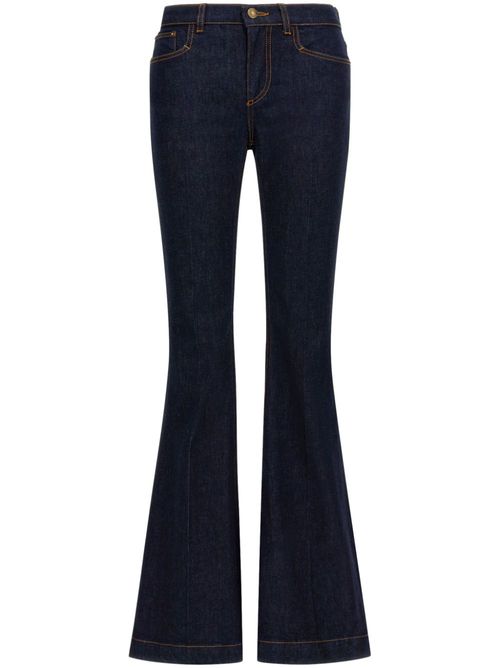 Logo-patch flared jeans - Blue