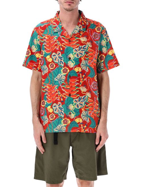 Tropical Short-Sleeve Camp Collar Shirt - Size L