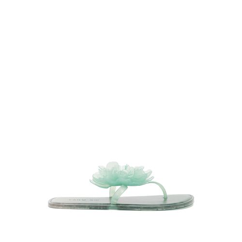 Floral-embellished Flip Flops