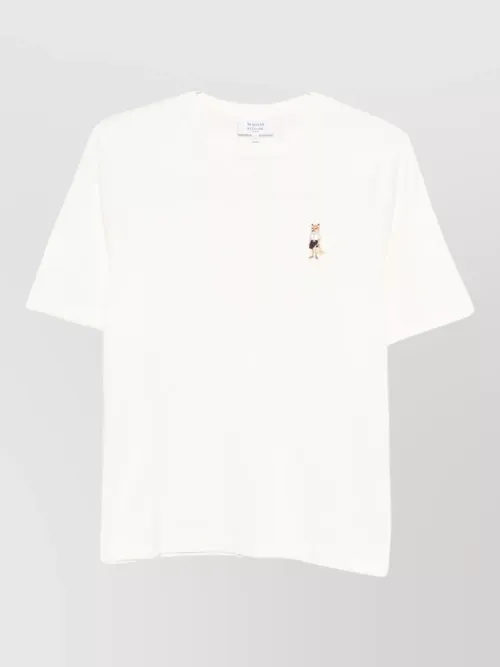 Maison Kitsuné - fox motif cotton t shirt short sleeve
