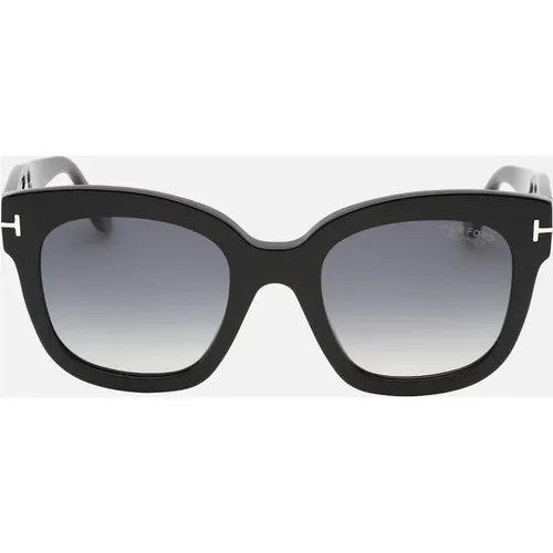 Women's Tom Ford Smoke Polarized Lensed Shiny Black Sunglasses - Size: ONE size