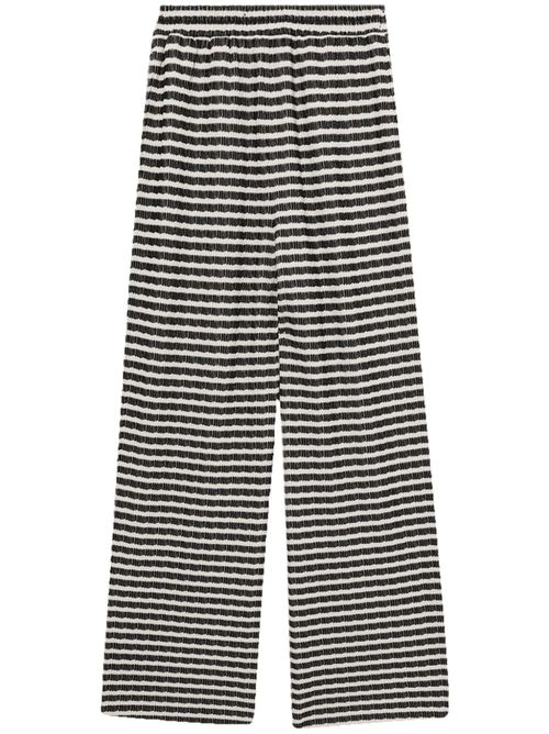 High-waisted wide-leg trousers - Black