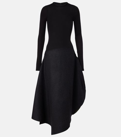 Asymmetric midi dress