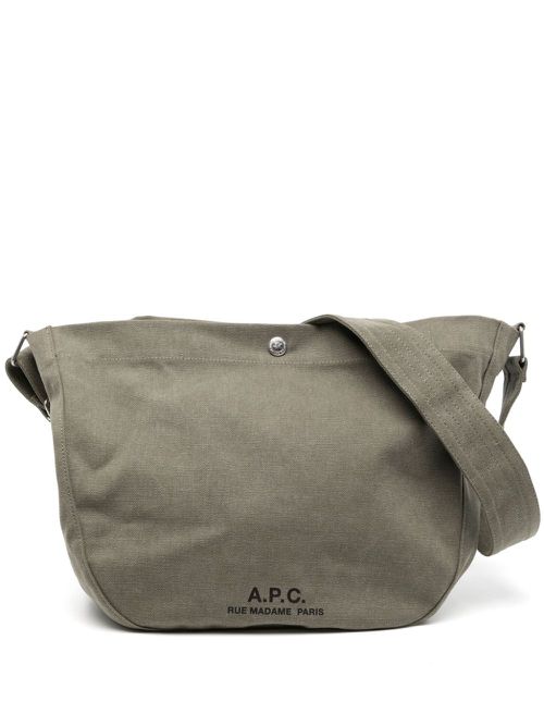 Logo-print tote bag - Green