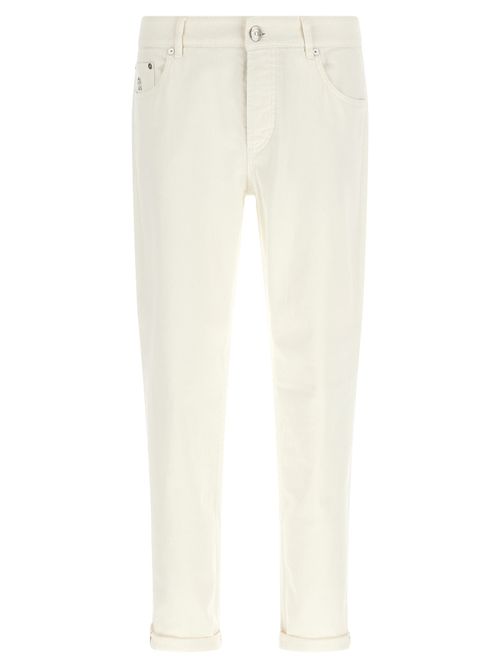 Cotton Denim Jeans — White