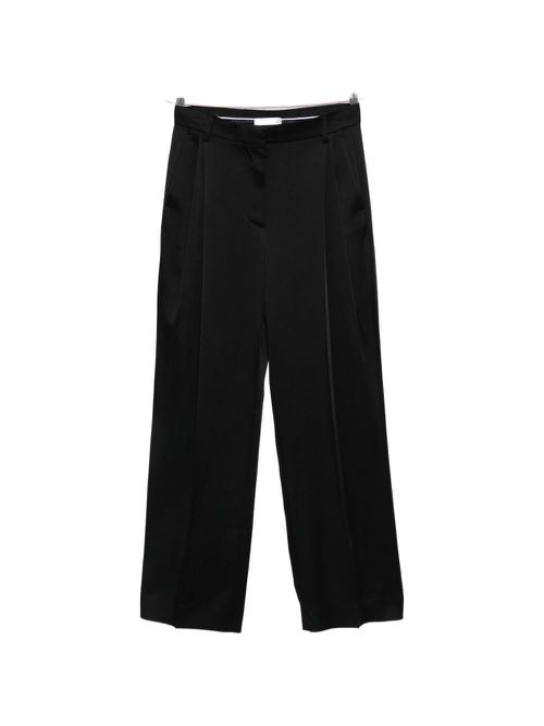 Pleated Satin Trousers