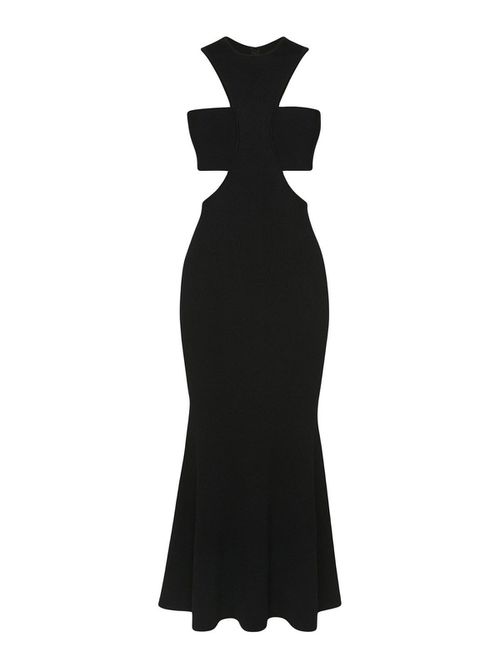 Slashed harness dress
