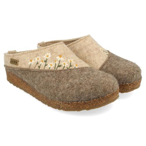 HAFLINGER Daisy Felt Clog Unisex Beige EU