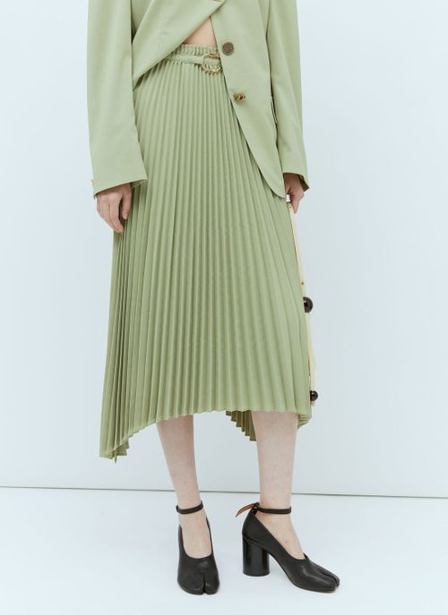 Dilan Pleated Skirt - Woman Skirts Green Uk