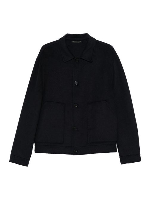 Navy Blue Double Wool Jacket