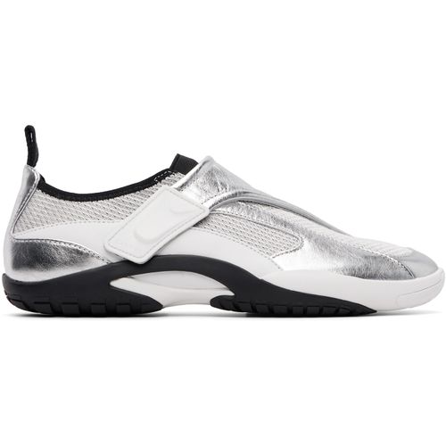 Silver LNV1 Crinkled Metallic Leather Sneakers