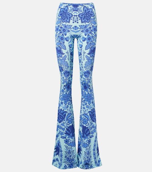Printed jersey flared leggings