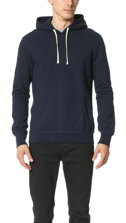 Midweight Terry Slim Hoodie Navy