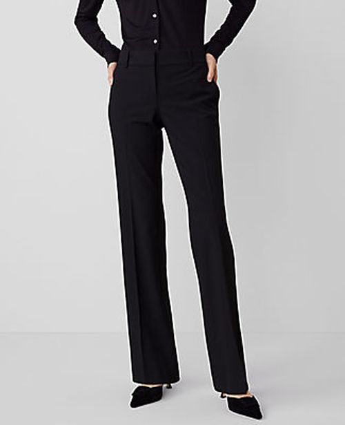 Ann Taylor The Petite Mid Rise Trouser in Seasonless Stretch