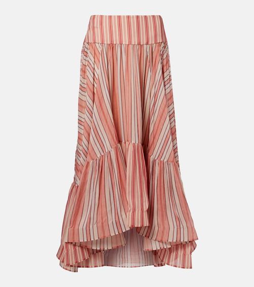 Rebellion striped midi skirt