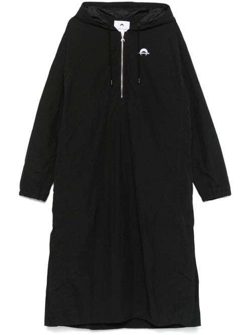 Logo-embroidered hoodie - Black
