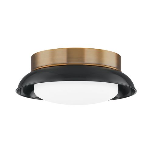 Patina Brass Two Light Flush Mount from the Arnie Collection