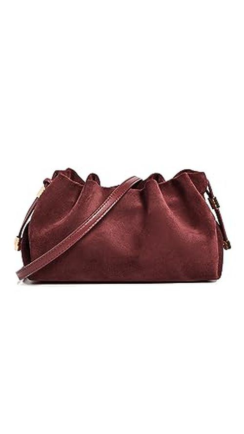 Ulla Johnson Women's Remy Mini Soft Clutch, Mahogany, Brown, One Size