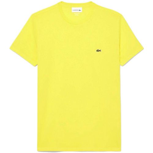 Lacoste Mens Pima T Shirt in Yellow - Sma