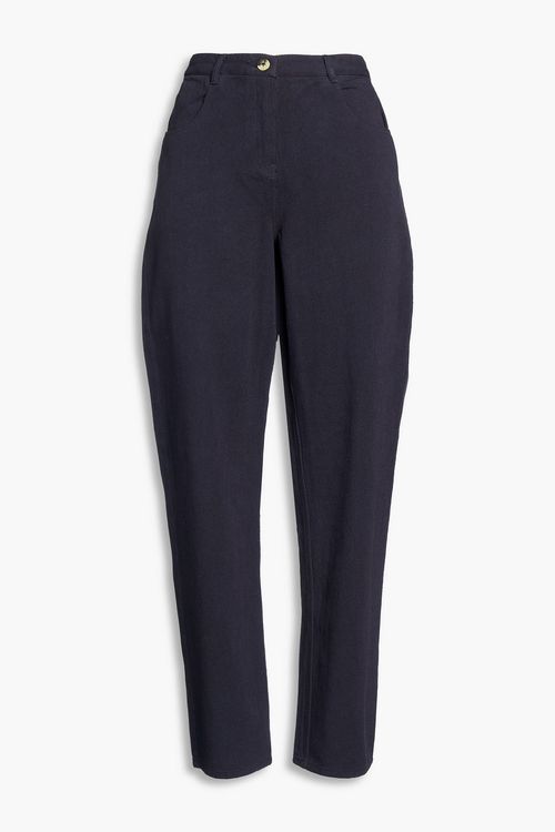 Ari cotton-twill straight-leg pants - Blue - 0