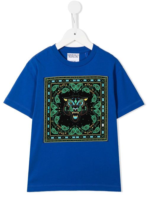 Bandana Tiger printed T-shirt - Blue