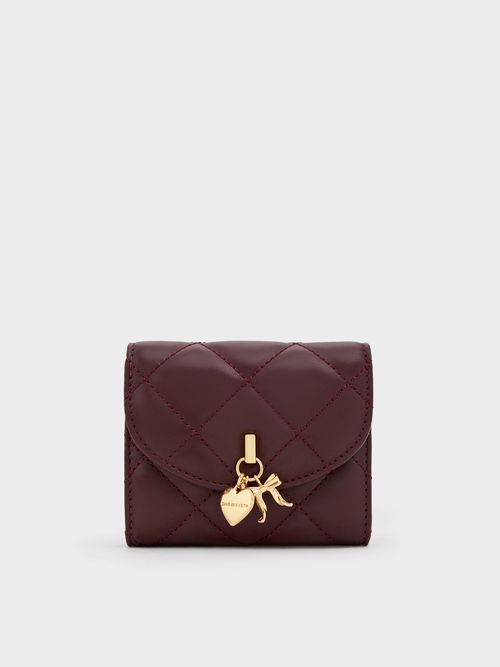 Charles & Keith - Arrietty Quilted Curved-Flap Wallet