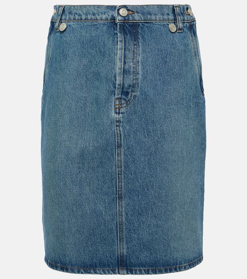 Denim pencil skirt