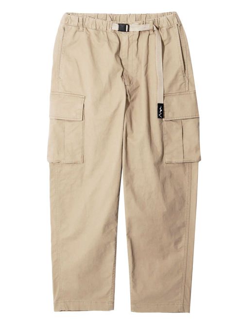 Cargo pocket elastic-waist trousers - Brown