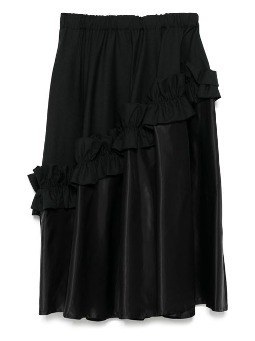 Noir Kei Ninomiya ruffle-detail skirt - Black