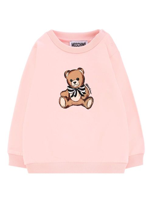 Teddy Bear-bow sweatshirt - Pink