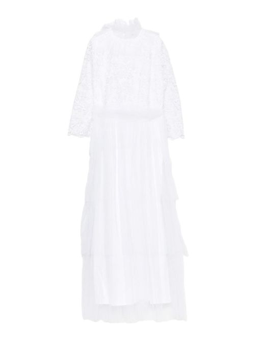 Dress with lace ruffles