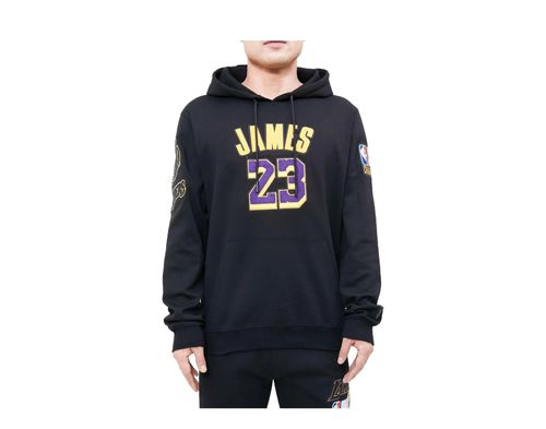Los Angeles Lakers Lebron James Pro Team Men Hoodie Black