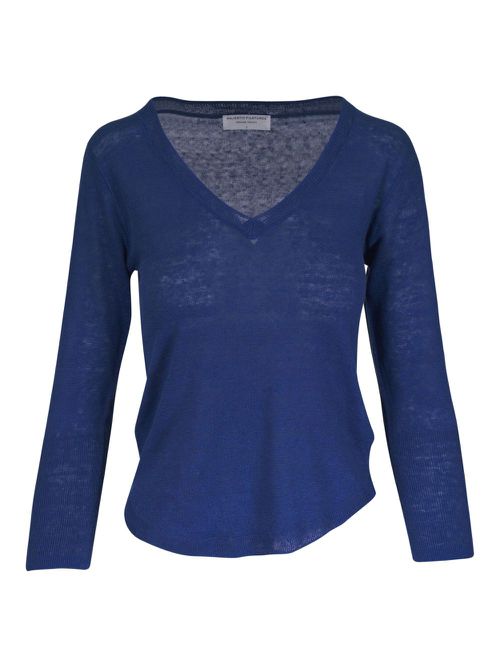 Majestic Filatures linen T-shirt - Blue