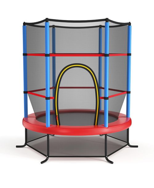 "55"" Kids Trampoline Bouncing Jumping Mat Recreational Trampoline - Blue"