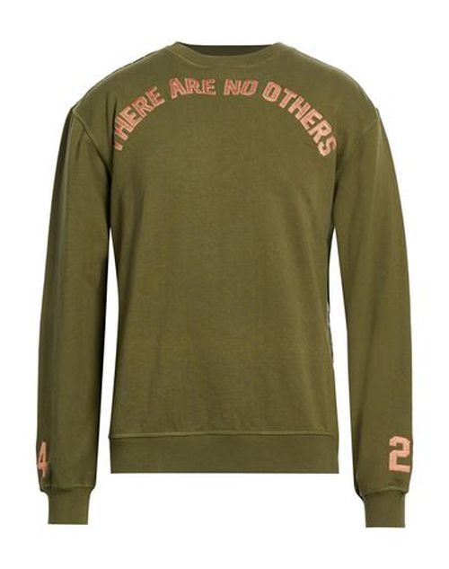 Man Sweatshirt Military green Size L Organic cotton