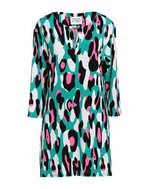 Woman Mini dress Green Size 6 Polyester, Elastane