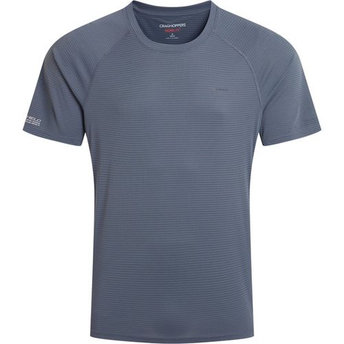 Craghoppers Mens Nosilife T-Shirt Dark Pewter - Blue/Dark Grey - Large