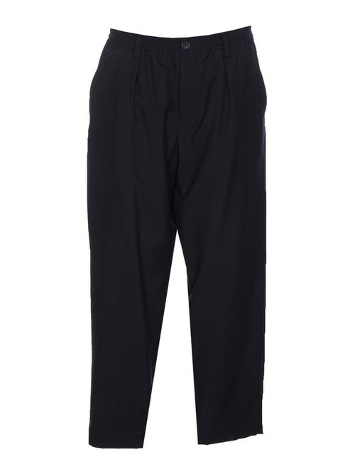 Blue pants buttons elasticized on waist