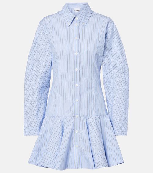 Striped cotton shirt dress
