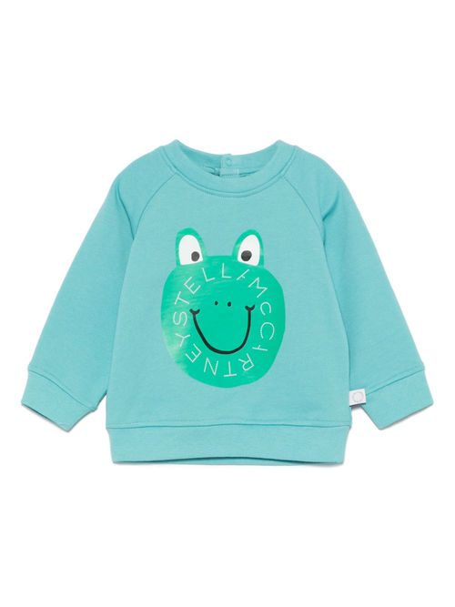 Frog-print sweatshirt - Blue