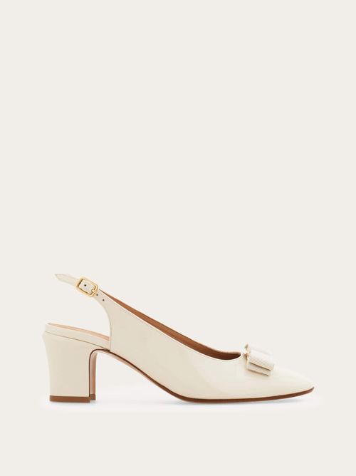 Women Vara bow slingback pump White