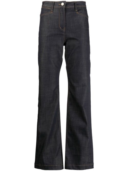 Mid-rise flared jeans - Blue