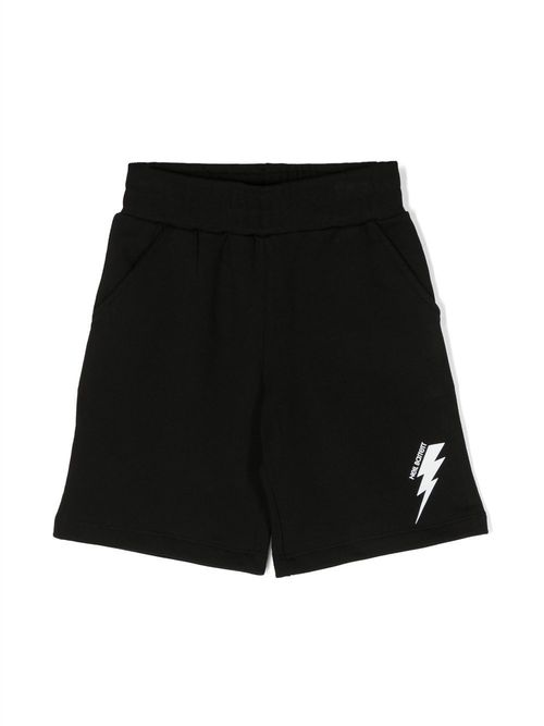 Logo-print shorts - Black