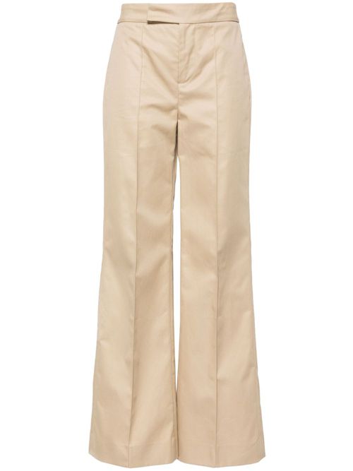Mid-rise straight trousers - Neutrals