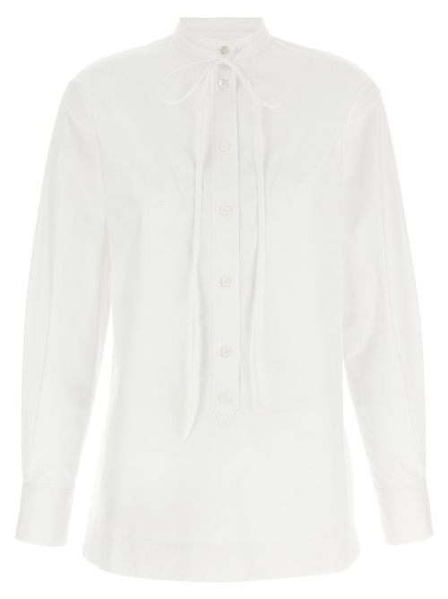 Double G Embroidered Cotton Poplin Shirt — White